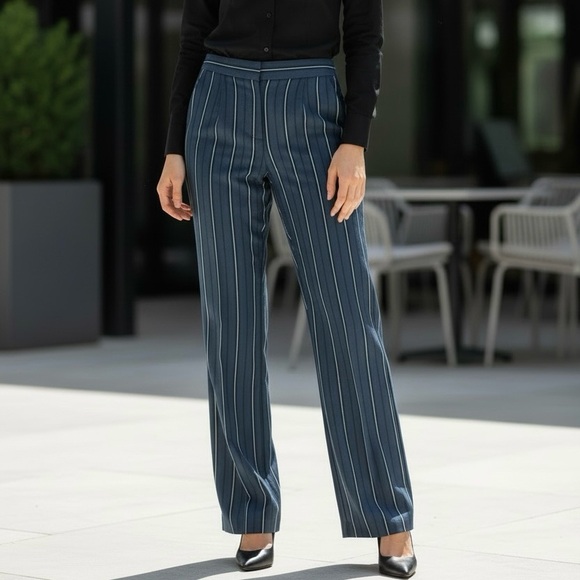 Ann Taylor Pants - Ann Taylor Blue Pinstripe Trousers